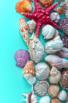Paperback Seashells on Blue Journal: 150 Page Lined Notebook/Diary Book