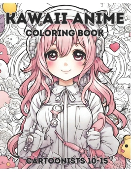 Paperback Kawaii anime coloring book [Large Print] Book