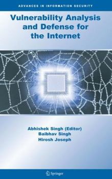 Paperback Vulnerability Analysis and Defense for the Internet Book