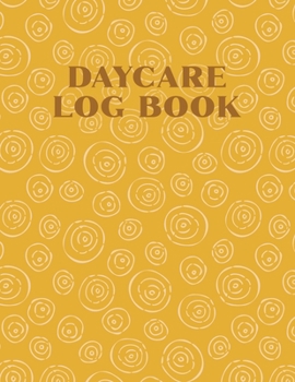 Paperback Daycare log book: A simple day care logbook for recording child attendance: Orange pattern cover Book