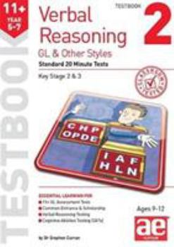 Paperback 11+ Verbal Reasoning Year 5-7 GL & Other Styles Testbook 2: Standard 20 Minute Tests Book