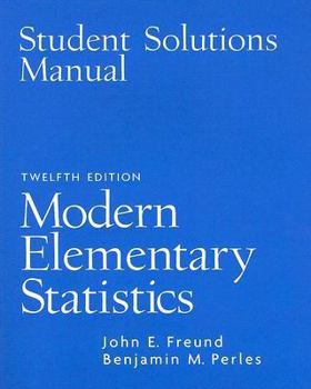 Paperback Student Solutions Manual for Modern Elementary Statistics Book