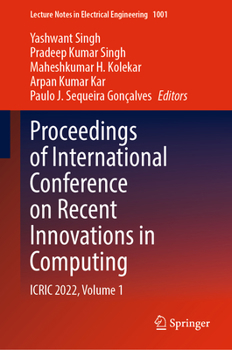 Hardcover Proceedings of International Conference on Recent Innovations in Computing: Icric 2022, Volume 1 Book