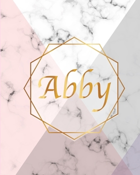 Abby: Gift Luxury Marble Glossy Pink Purple Faux Gold Print Notebook Journal (Marble Notebooks)