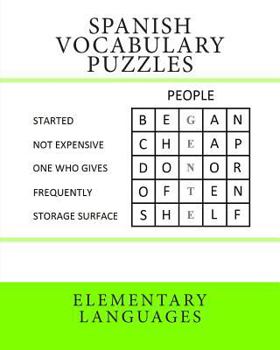 Paperback Spanish Vocabulary Puzzles Book