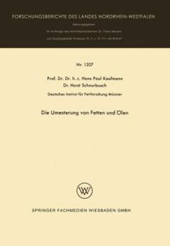 Die Umesterung Von Fetten Und Olen