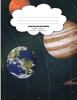 Paperback Earth Planets And The Universe: Space Science Wide Ruled Paper Composition Book