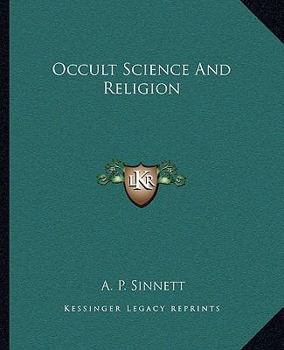 Paperback Occult Science And Religion Book