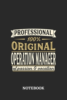Professional Original Operation Manager Notebook of Passion and Vocation: 6x9 inches - 110 graph paper, quad ruled, squared, grid paper pages • Perfect Office Job Utility • Gift, Present Idea