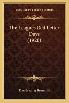 Paperback The Leagues Red Letter Days (1920) Book