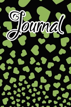 Paperback Journal: Light Olive Falling Hearts Journal for women to write in Book