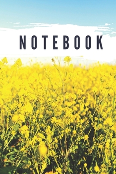 Notebook: Lined Notebook Journal - Yellow flowers - 120 Pages -  (6 x 9 inches)