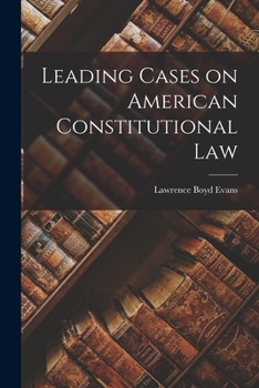 Paperback Leading Cases on American Constitutional Law Book