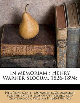 Paperback In Memoriam: Henry Warner Slocum, 1826-1894; Book