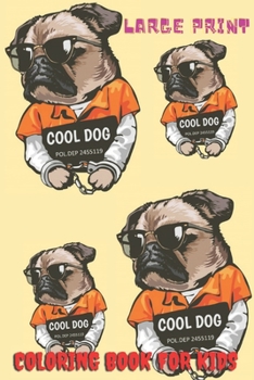 Paperback Large Print Coloring Book for kids: Easy Cute Animals Designs [Large Print] Book