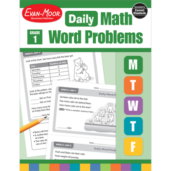 Paperback Daily Word Problems, Grade 1 Book