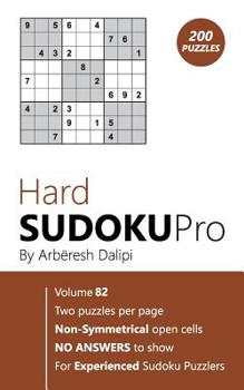 Paperback Hard Sudoku Pro: Book for Experienced Puzzlers (200 puzzles) Vol. 82 Book