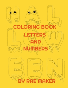 Paperback Halloween Coloring Book Letters and Numbers Book