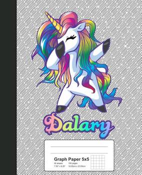 Paperback Graph Paper 5x5: DALARY Unicorn Rainbow Notebook Book