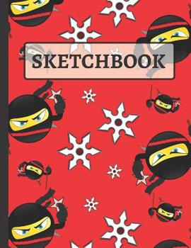 Paperback Sketchbook: Emoji Ninja with Throwing Stars Sketchbook to Practice Sketching Book