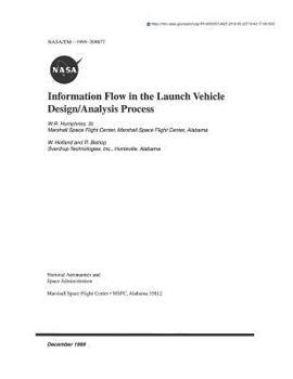 Paperback Information Flow in the Launch Vehicle Design/Analysis Process Book