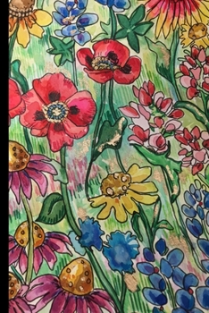 "Wildflowers" by Jennifer Moreman: Colorful Flower Notebook with Lined Pages 6x9" 120 Pages by Artist