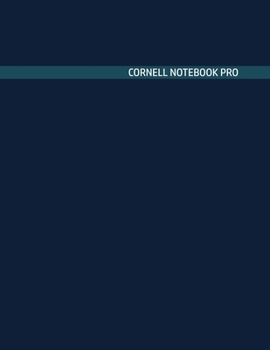 Paperback Cornell Notebook Pro: Large Note Taking System For School And University. College Ruled Pretty Light Notes. Onyx Oceanic Cover - Trendy Note Book