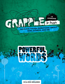 Paperback Grapple Jr. High: Powerful Words: 12 Lessons on Tackling Tough Questions about God, Others, and Me Book