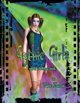 Paperback Gothic Girls Adult Coloring Book