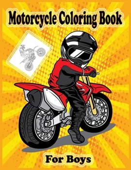 Paperback Motorcycle Coloring Book For Boys: Fun Learning and Motorcycle Coloring Book For Kids, Best Christmas Gift For Kids Book