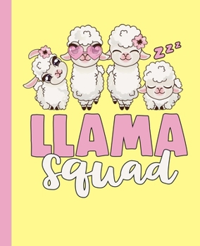 Llama Squad Notebook: Yellow Llama Notebook For Girls