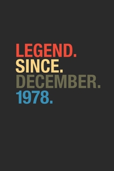 Legend Since December 1978: Small Lined Notebook – 41 years old Birthday Gift or 41st Anniversary Gift Idea