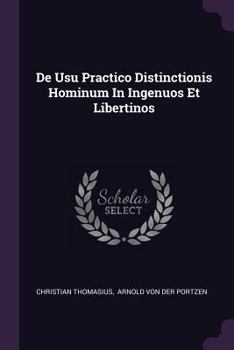 Paperback De Usu Practico Distinctionis Hominum In Ingenuos Et Libertinos Book