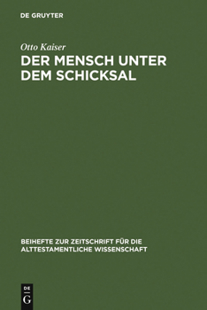 Hardcover Der Mensch Unter Dem Schicksal [German] Book