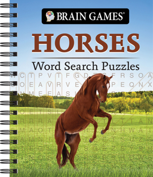 Spiral-bound Brain Games - Horses Word Search Puzzles Book