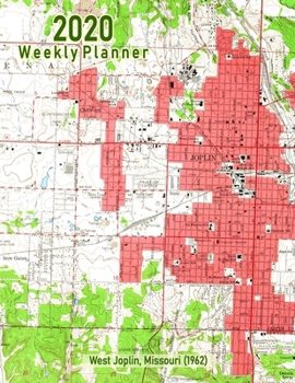 Paperback 2020 Weekly Planner: West Joplin, Missouri (1962): Vintage Topo Map Cover Book