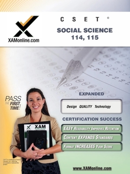 Paperback Cset Social Science 114-115 Teacher Certification Test Prep Study Guide Book