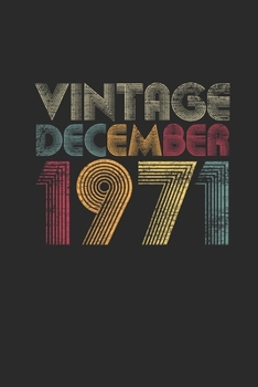 Vintage December 1971: Graph Paper Notebook - 48 years old Birthday Gift or 48th Anniversary Gift Idea