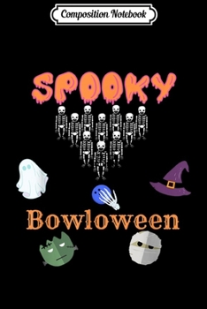 Paperback Composition Notebook: Funny Bowling team apparel for Halloween Journal/Notebook Blank Lined Ruled 6x9 100 Pages Book