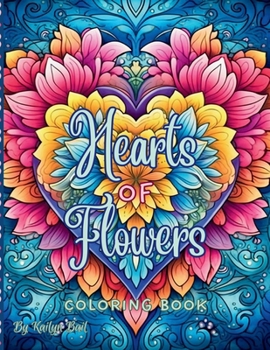 Paperback Hearts of Flowers Coloring Book
