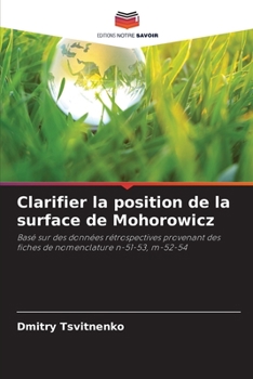 Paperback Clarifier la position de la surface de Mohorowicz [French] Book