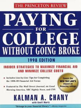 Paperback Paying for College Without Going Broke, 1998 Edition Book