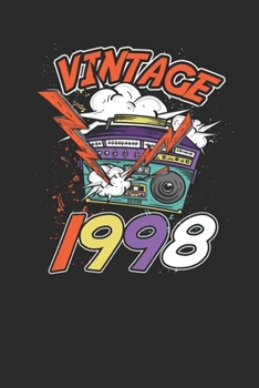 Vintage 1998: Graph Paper Journal (6" X 9" - 120 Pages/ 5 Squares per inch) for Birthday Gift Idea for Women And Men