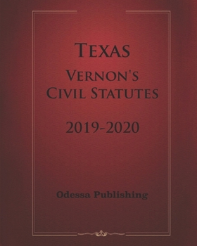 Paperback Texas Vernon's Civil Statutes 2019-2020 Book