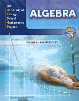 Hardcover UCSMP Algebra, Volume 2: Chapters 7-13 Book