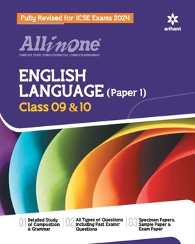 Paperback All In One Class 9th and 10th English Language(Paper 1) for ICSE Exam 2024 Book