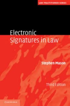 Hardcover Electronic Signatures in Law Book