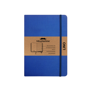 Paperback Moustachine Classic Linen Medium Indigo Blue Dotted Flex Book