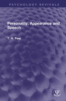 Hardcover Personality, Appearance and Speech Book