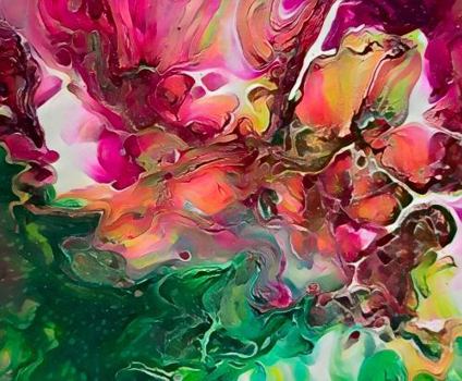 A BIG Canvas For - Whatever You Want - 11x8 - #6 (Blooming Bouquets) : Plain Pages Inside